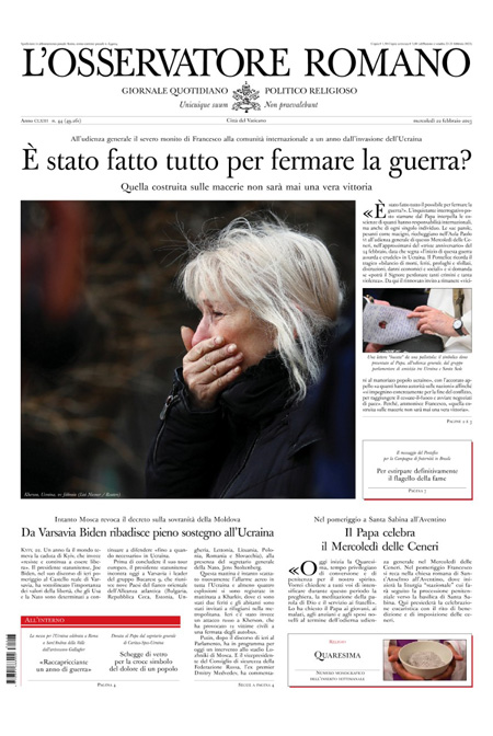 Le prime pagine di giovedì 23 febbraio 2023 Il Post