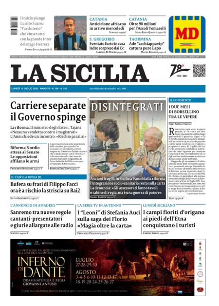 Le prime pagine di lunedì 10 luglio 2023 Il Post