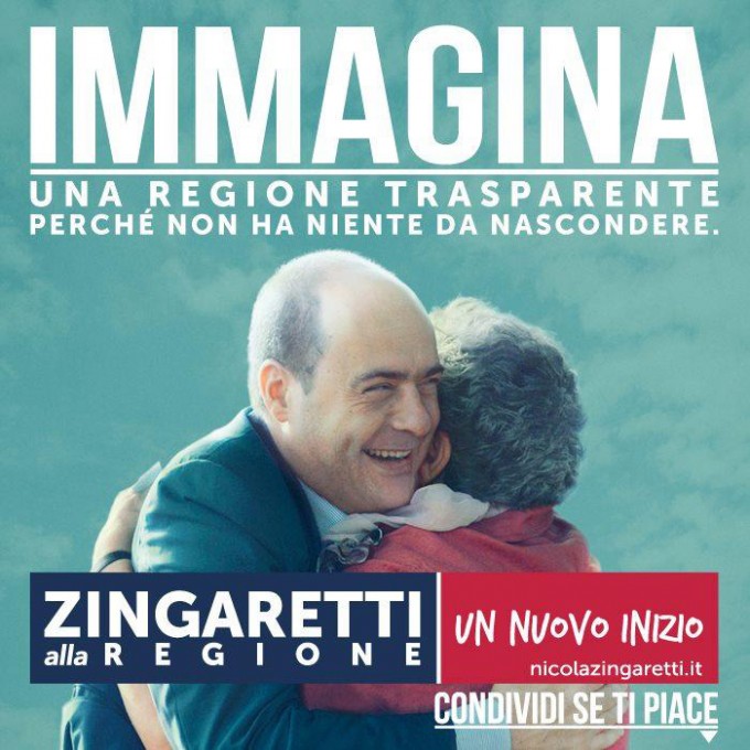 La Prima Immagine Della Campagna Di Nicola Zingaretti Per Le Elezioni ...