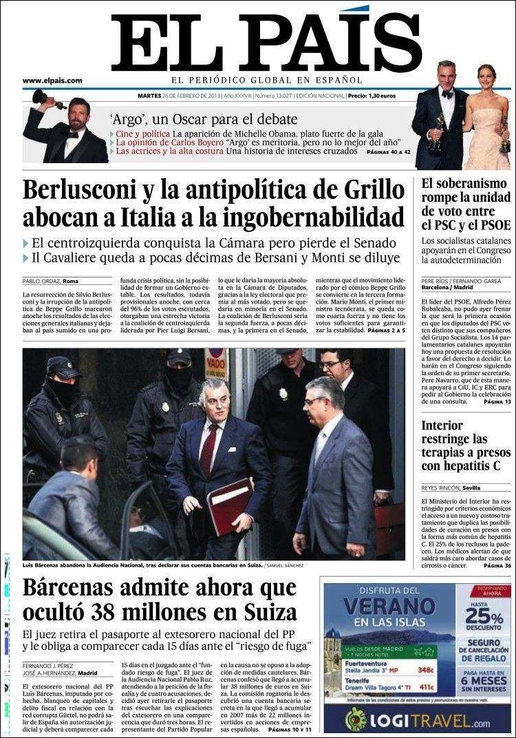 dei giornali internazionali italiane elezioni sulle Il Le pagine Post prime -