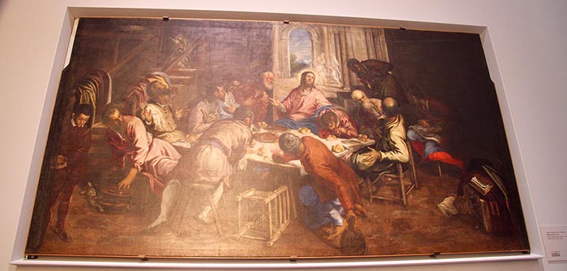 L’ultima Cena del Tintoretto, al padiglione della Santa Sede (Marta Cantoni/Il Post)