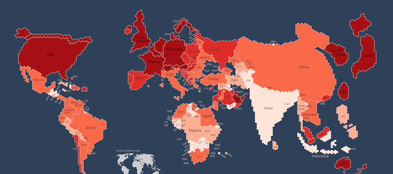 mappa di Internet nel mondo - Il Post
