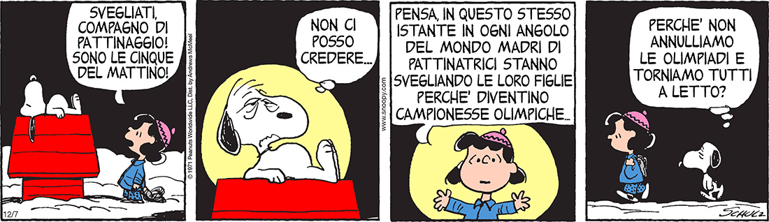 Peanuts 2018 dicembre 7