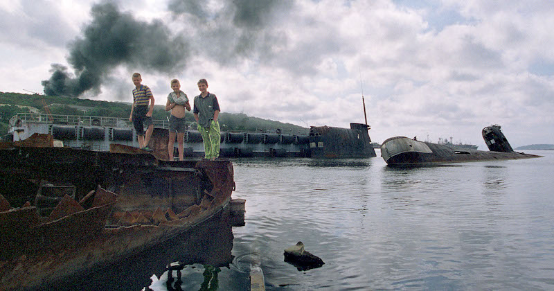 The cemetery of Russian nuclear submarines