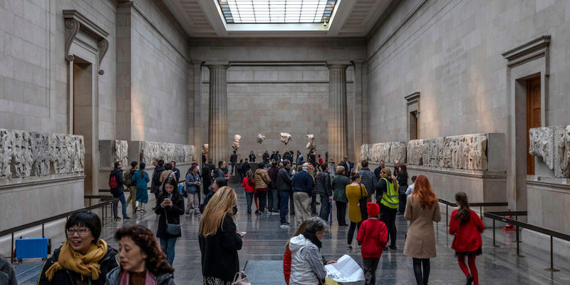 La sala dei marmi del Partenone al British Museum (Dan Kitwood/Getty Images)