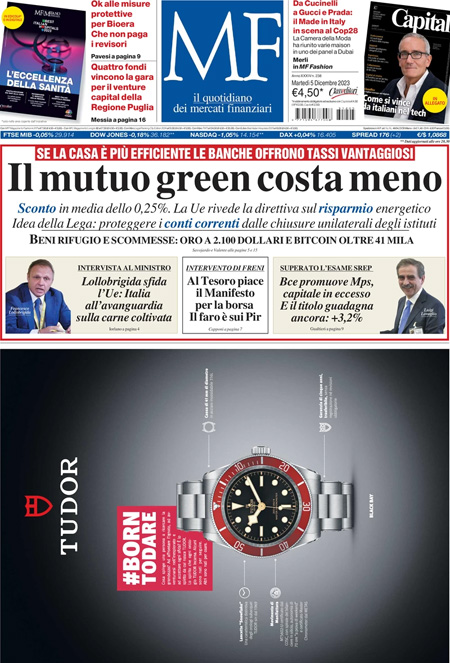 Le prime pagine di marted 5 dicembre 2023 Il Post