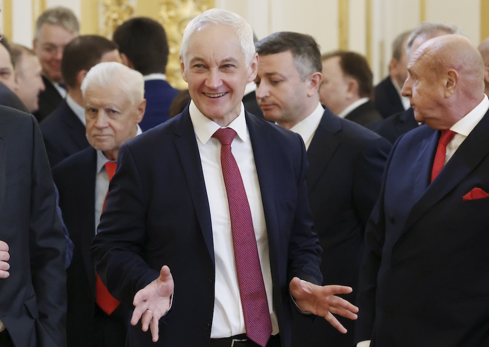 Andrei Belousov durante la cerimonia del giuramento del quinto mandato di Vladimir Putin
