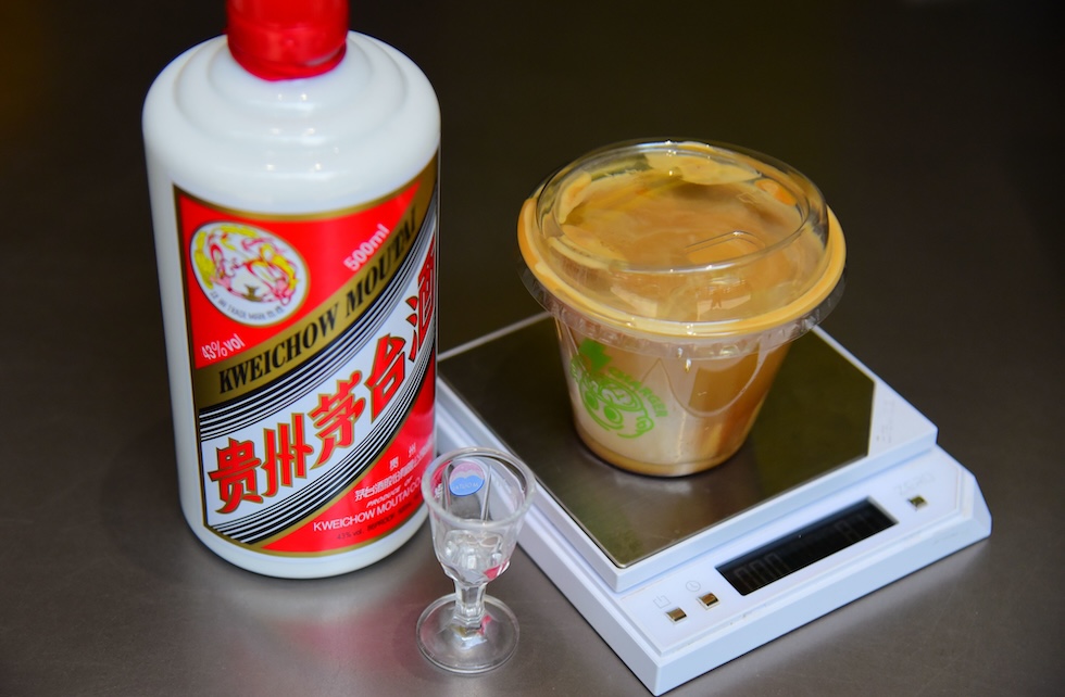 Una bevanda al caffè aromatizzata al Moutai 