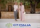 La presidente della Commissione Europea Ursula von der Leyen assieme a Meloni a Borgo Egnazia, 13 giugno