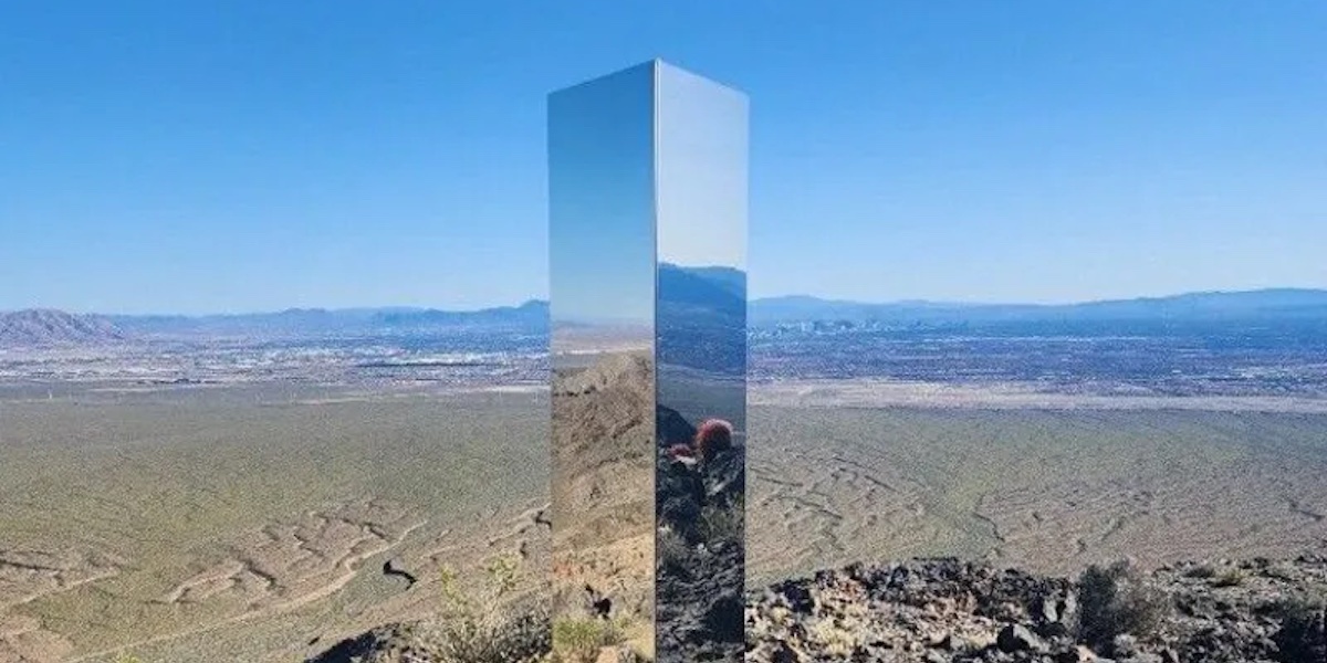 Una foto del prisma trovato nel Nevada