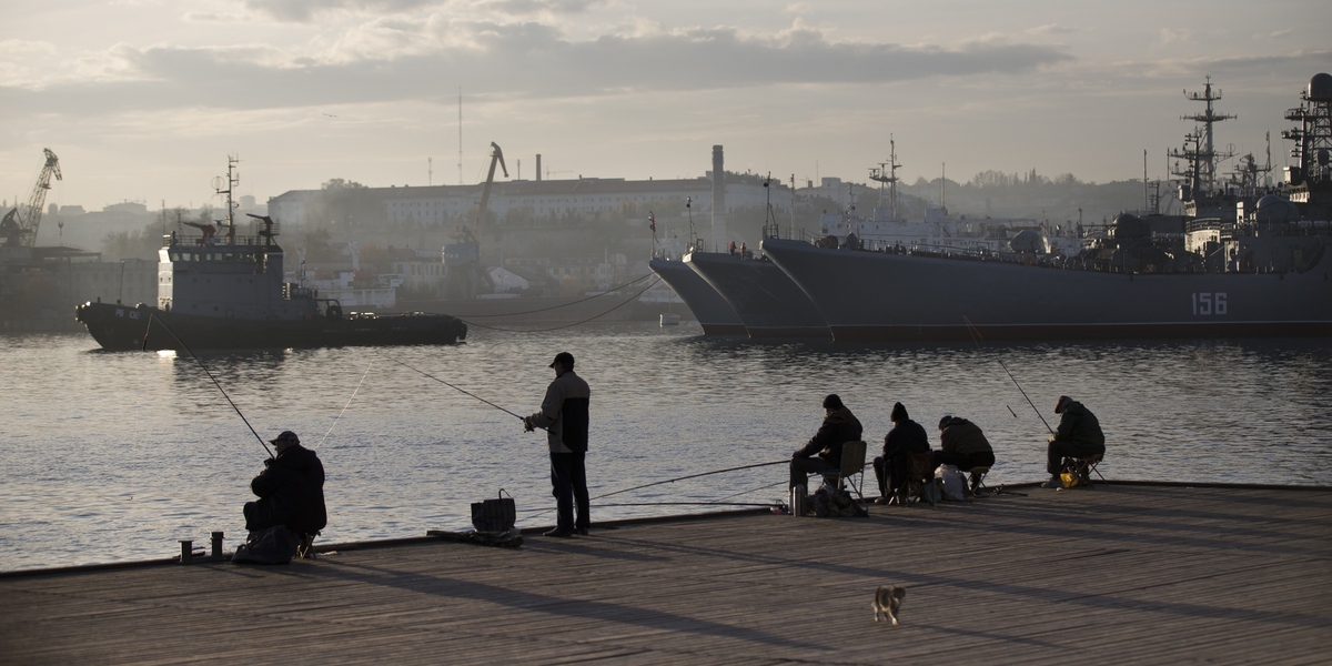 Il porto di Sebastopoli nel 2014 (AP Photo/File)