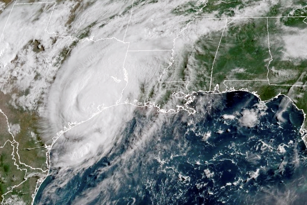 Una foto satellitare della zona interessata dalla tempesta Beryl, scattata alle 16 di martedì 