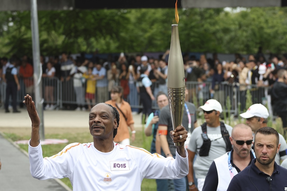 Snoop Dogg con la torcia olimpica