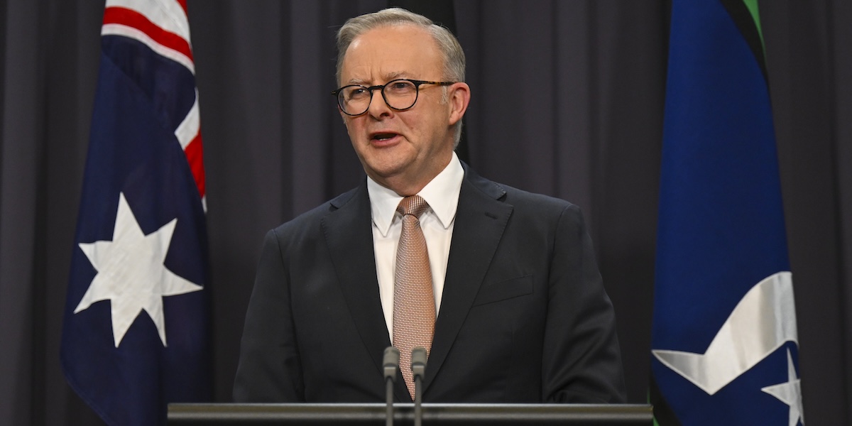 Il primo ministro australiano Anthony Albanese (Lukas Coch/Pool Photo via AP, File)