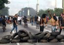 Un blocco stradale di protesta nella città di Valencia, il 29 luglio