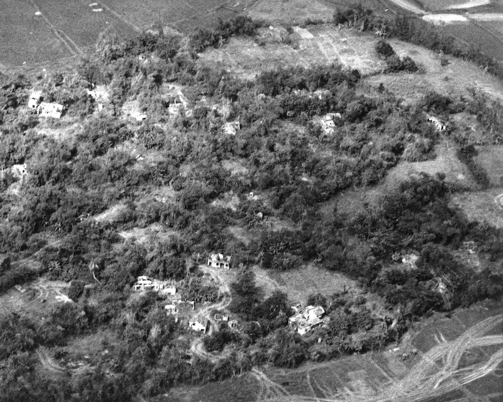 Una foto aerea dei resti del villaggio di My Lai scattata otto mesi dopo la strage, il 16 novembre 1969