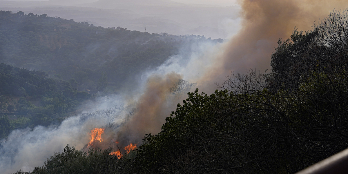 Un incendio nella zona di Oristano, nel 2021 (Alessandro Tocco/LaPresse)