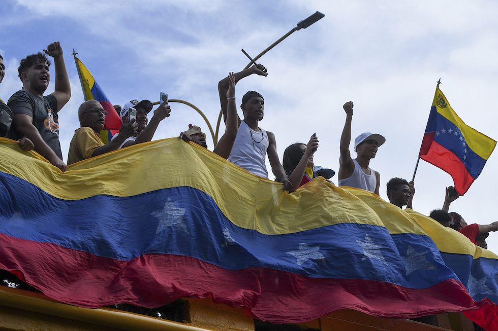 Manifestanti contro il regime di Maduro il 29 luglio 2024