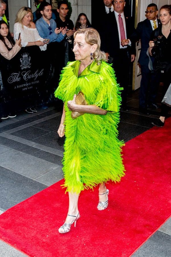 Una foto di Miuccia Prada al Met Gala nel 2018(Roy Rochlin/Getty Images)