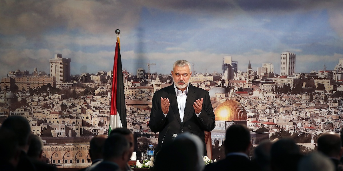 Ismail Haniyeh a Gaza City nel 2013 (REUTERS/Mohammed Salem)