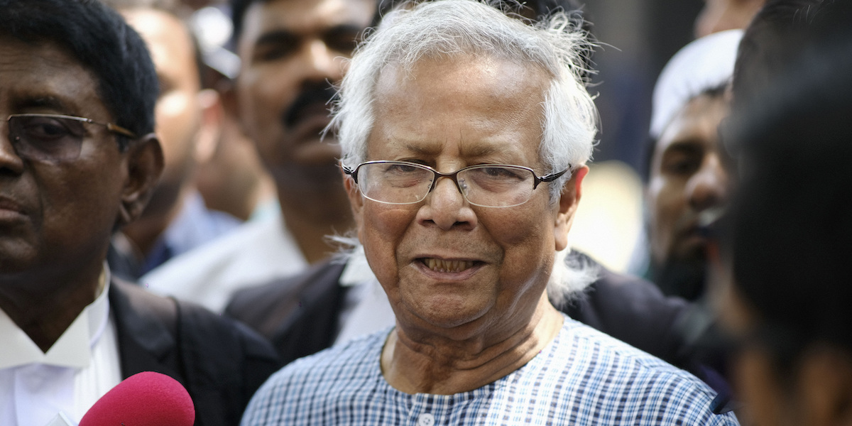 Muhammad Yunus a Dacca, 3 marzo 2024 (AP Photo/Mahmud Hossain Opu, File)