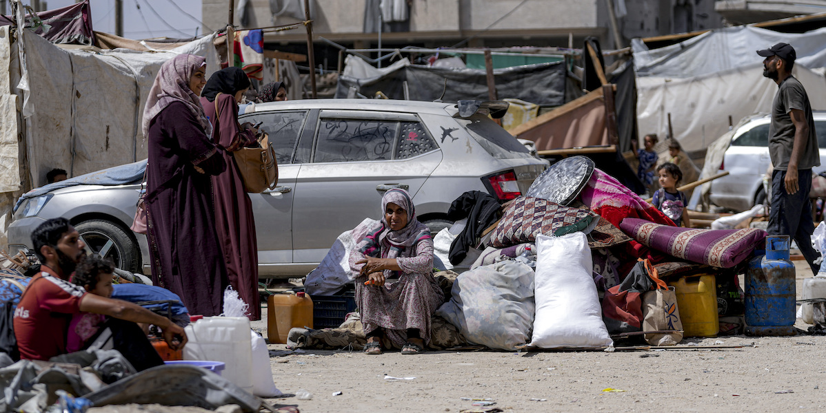 Sfollati palestinesi, Khan Yunis, 11 agosto 2024 (AP Photo/Abdel Kareem Hana)