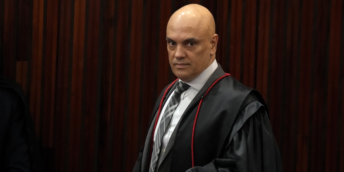 Il giudice della Corte Suprema del Brasile Alexandre de Moraes, il 22 giugno 2023 (AP Photo/Eraldo Peres)