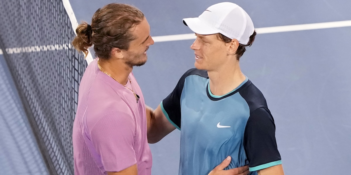 Sinner e Zverev a fine partita (Dylan Buell/Getty Images)