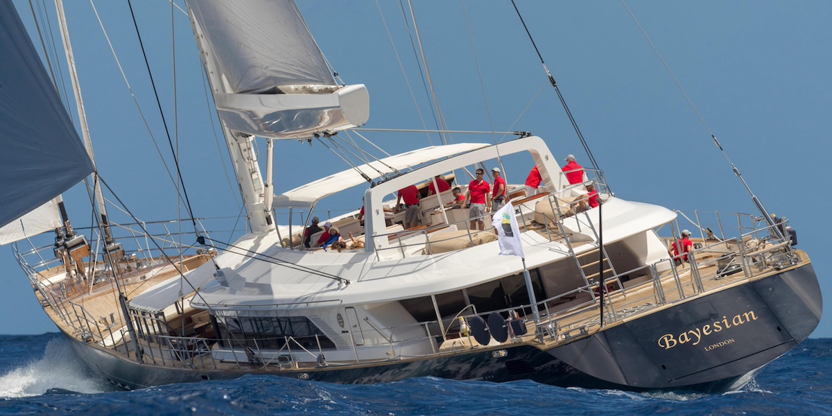 Una foto diffusa dall'ufficio stampa di Perini Navi, la compagnia che ha prodotto la Bayesian (EPA/PERINI NAVI PRESS OFFICE via ANSA)