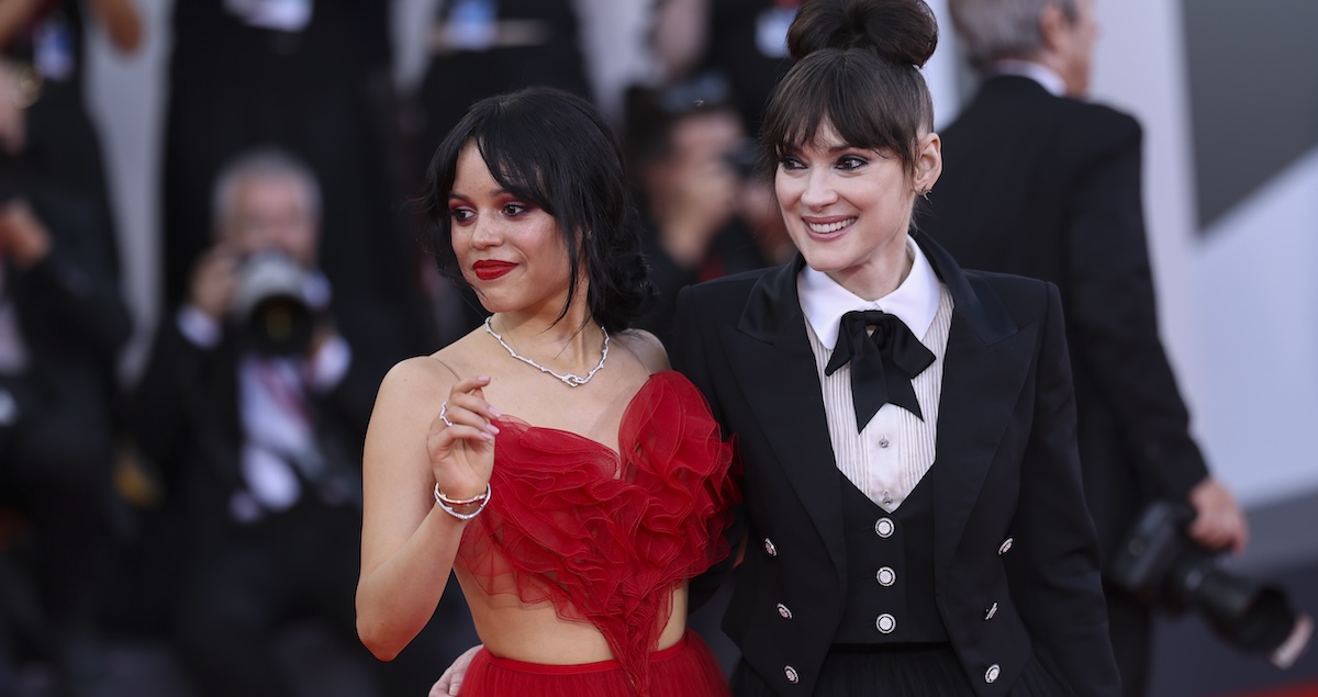 Le attrici Jenna Ortega e Winona Ryder alla prima di  Beetlejuice Beetlejuice
(Vianney Le Caer/Invision/AP)