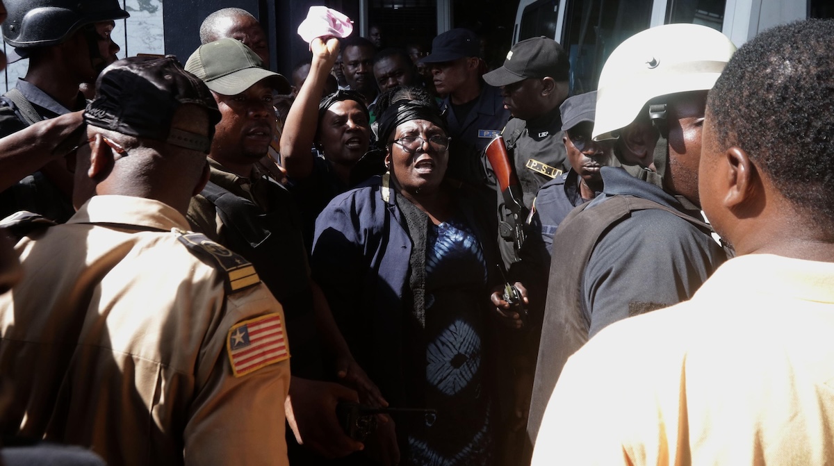 Gloria Maya Musu-Scott in tribunale nella capitale liberiana di Monrovia, il 9 gennaio