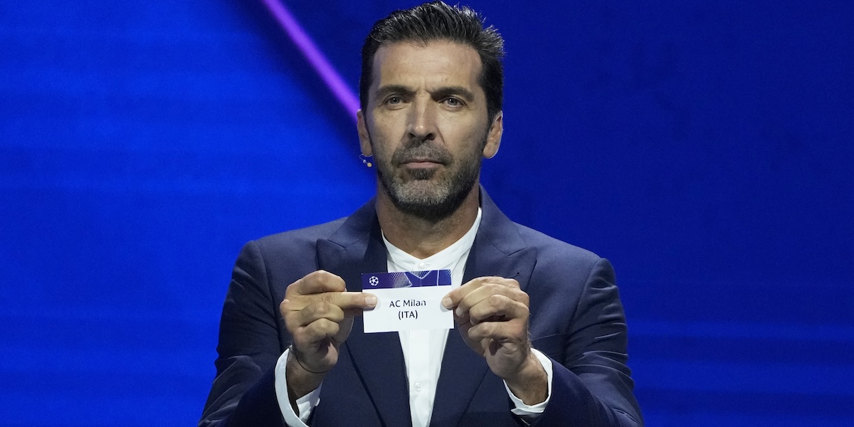 Gianluigi Buffon durante il sorteggio