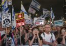 Le proteste a Tel Aviv di ieri, 31 agosto 2024 (AP Photo/Ohad Zwigenberg)