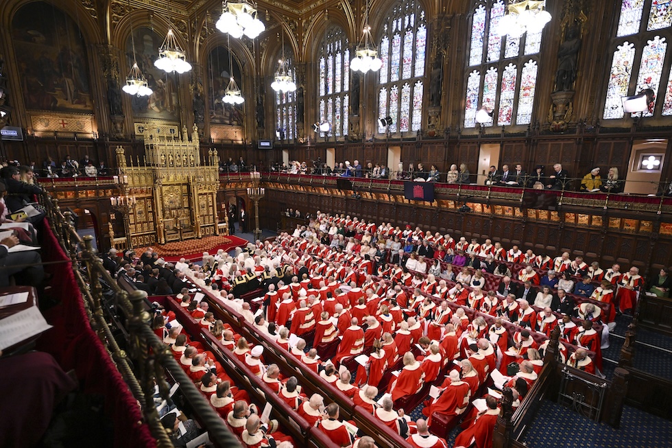 La Camera dei Lord durante il King's Speech del 17 luglio 