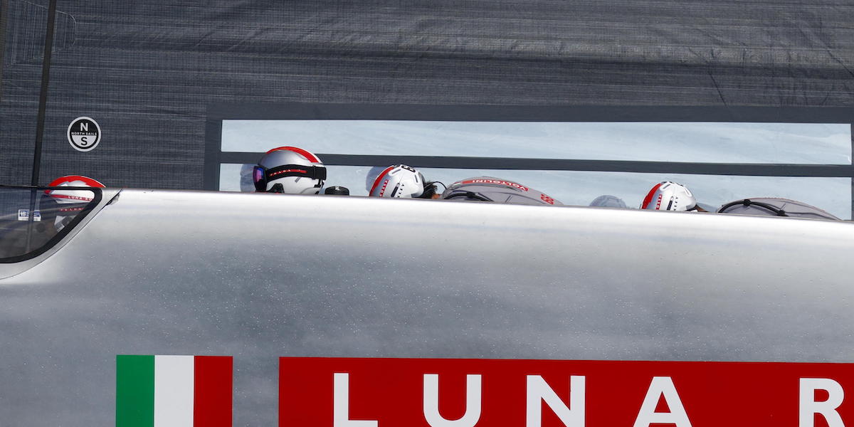 I cyclor di Luna Rossa durante questa edizione della Coppa America (EPA/Quique Garcia)