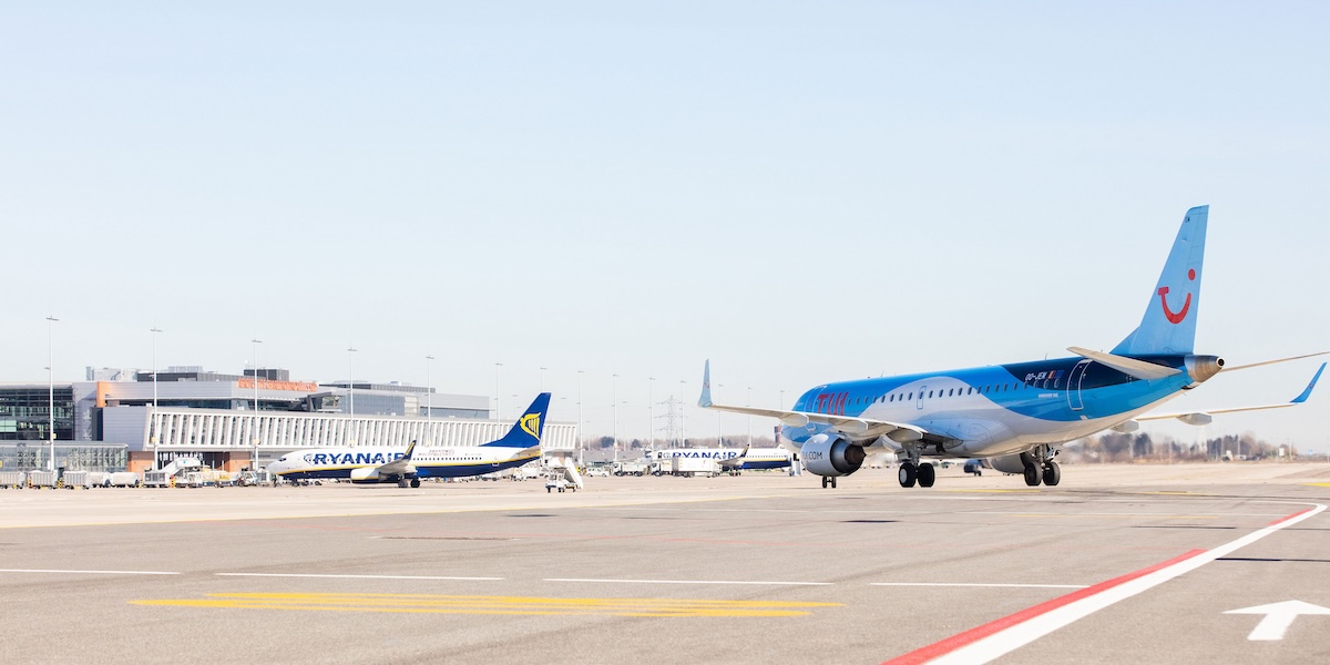 Aerei fermi all'aeroporto di Charleroi