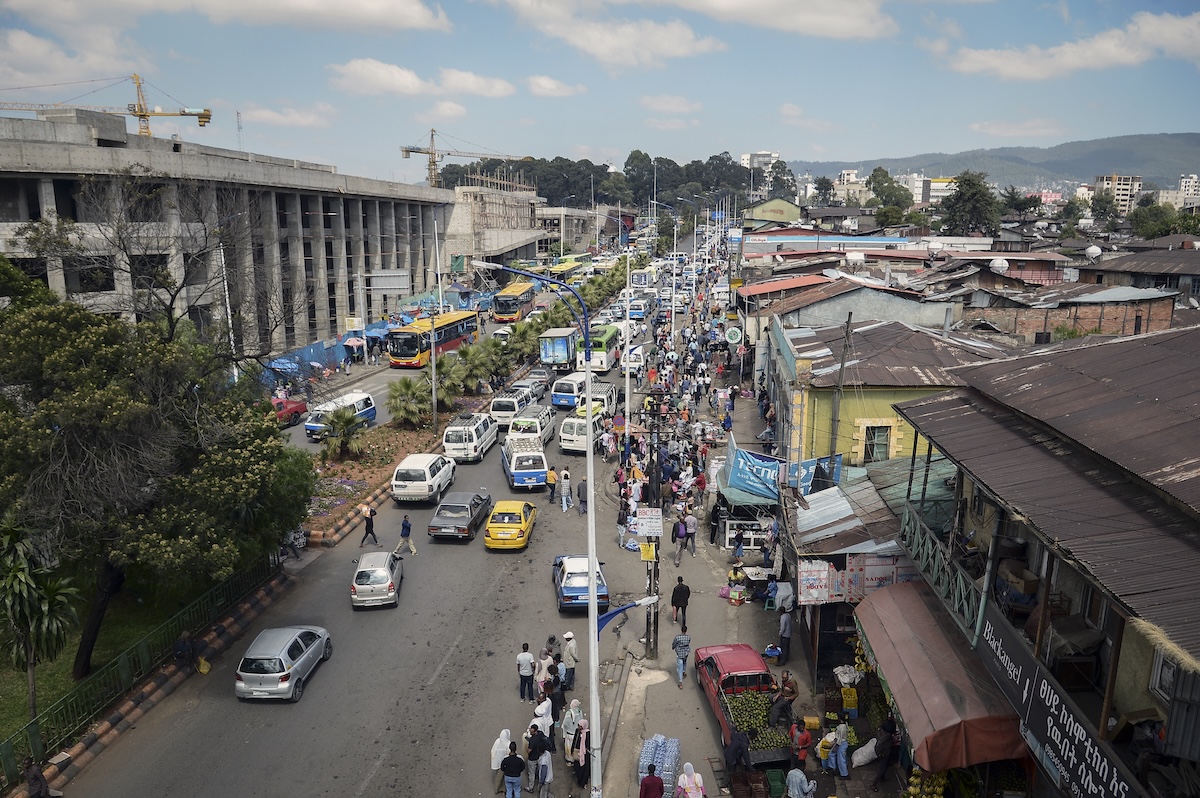 Traffico ad Addis Ababa, la capitale etiope (AP Photo)