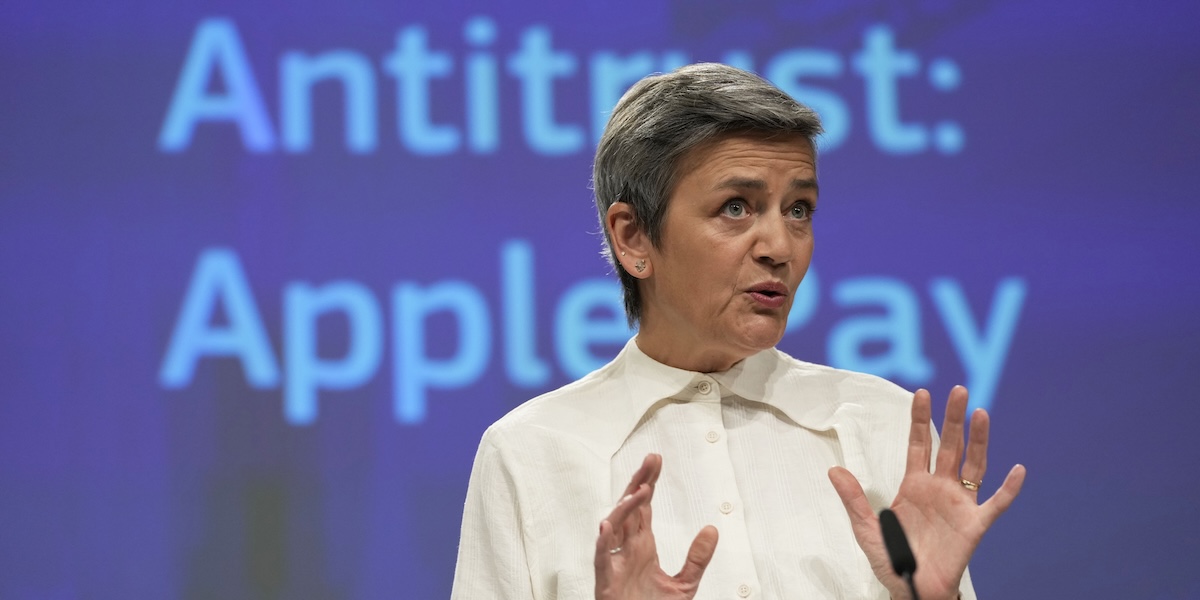 Margrethe Vestager, commissaria europea uscente per la Concorrenza (AP Photo/Virginia Mayo)