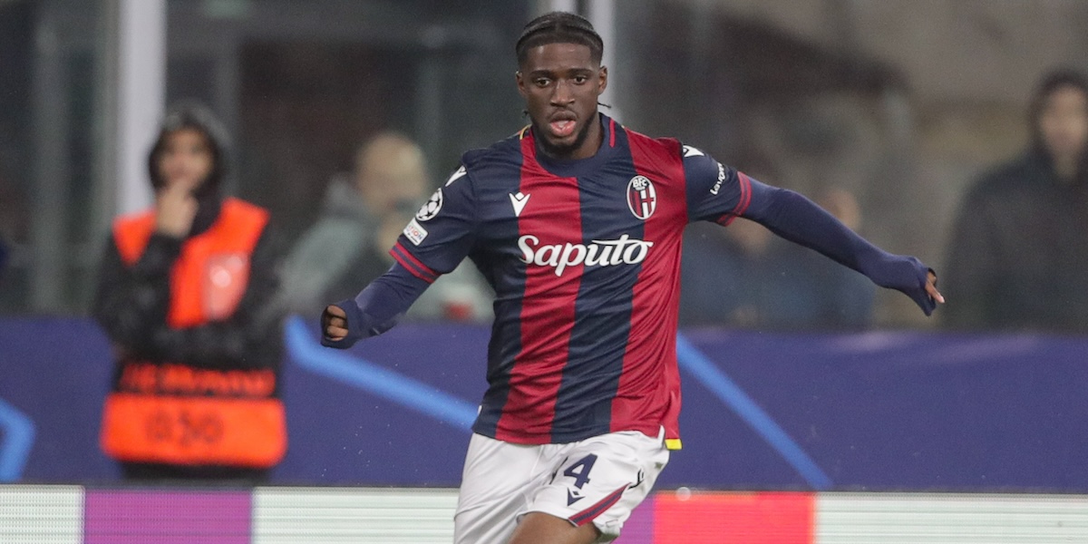 Samuel Iling-Junior in campo con il Bologna (Grzegorz Wajda/SOPA Images via ZUMA Press Wire)