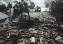 Un'abitazione semi-distrutta dalla tempesta Helene in Florida