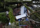 Un albero abbattuto su una casa a Valdosta, in Georgia (AP Photo/Mike Stewart)