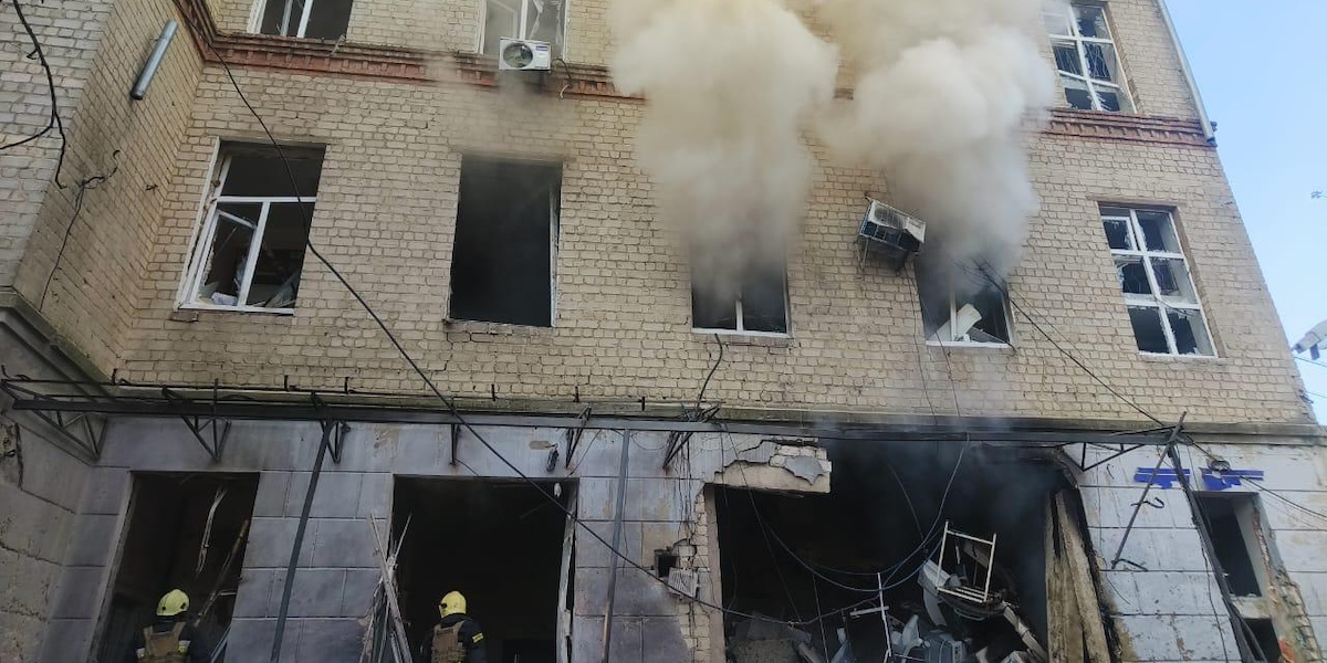 Il bombardamento sull'ospedale di Sumy (Volodymyr Zelensky via X)