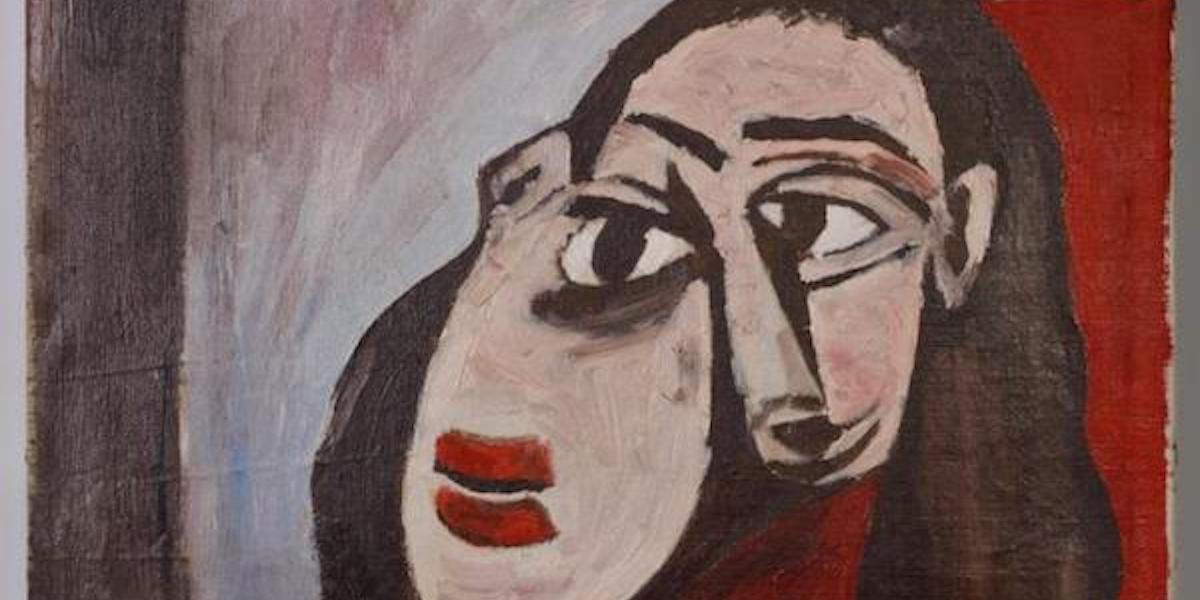 Il Buste de Femme Dora Maar, rimasto appeso per anni nela salotto della famiglia Lo Rosso e ora riconosciuto come un Picasso (Ansa)