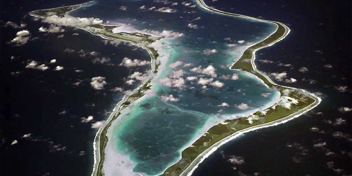 L'atollo Diego Garcia visto dall'alto