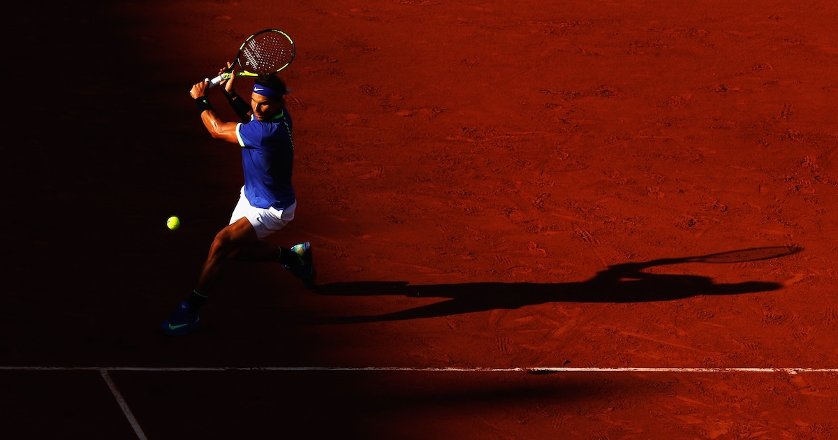 Rafael Nadal in una partita del Roland Garros del 2017 (Adam Pretty/Getty Images)