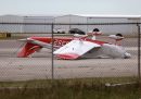 Un aereo ribaltato al Venice Municipal Airport