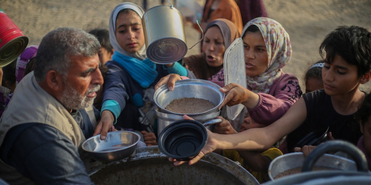 La distribuzione del cibo nella Striscia di Gaza