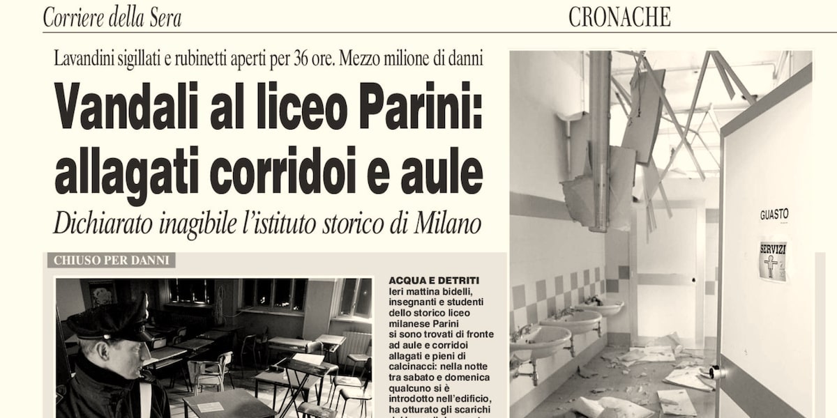 Un articolo del Corriere della Sera del 18 ottobre