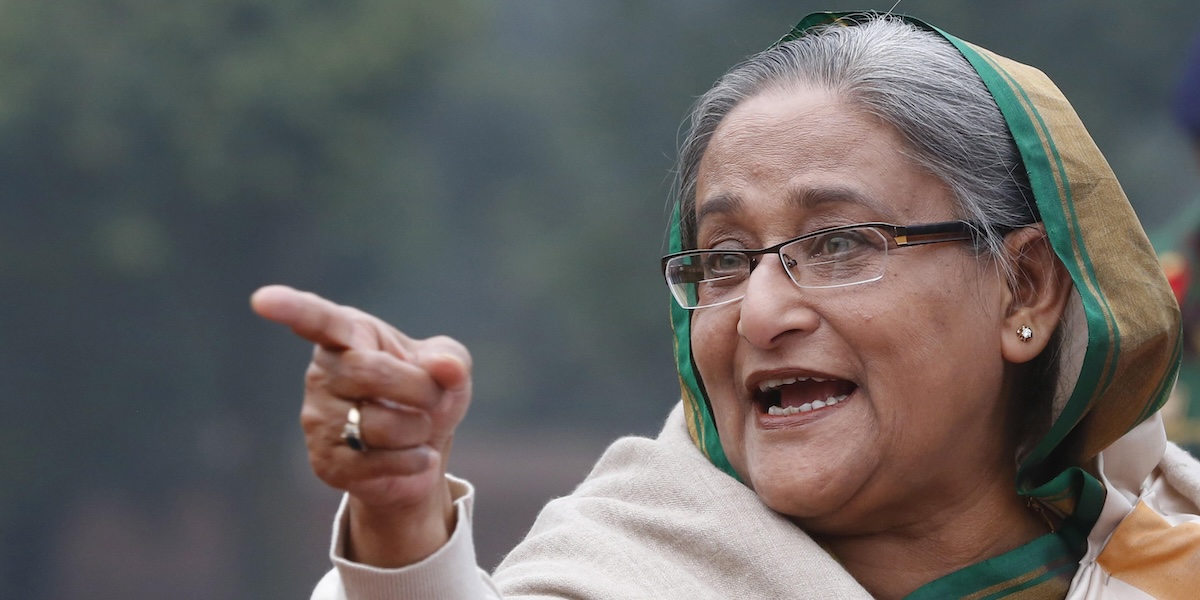 L'ex prima ministra del Bangladesh Sheikh Hasina (AP Photo/Rajesh Kumar Singh)