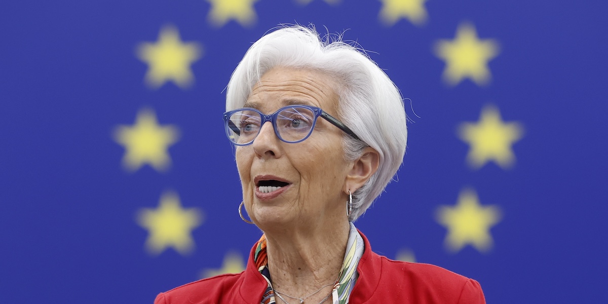 La presidente della Banca Centrale Europea Christine Lagarde (AP Photo/Jean-Francois Badias)